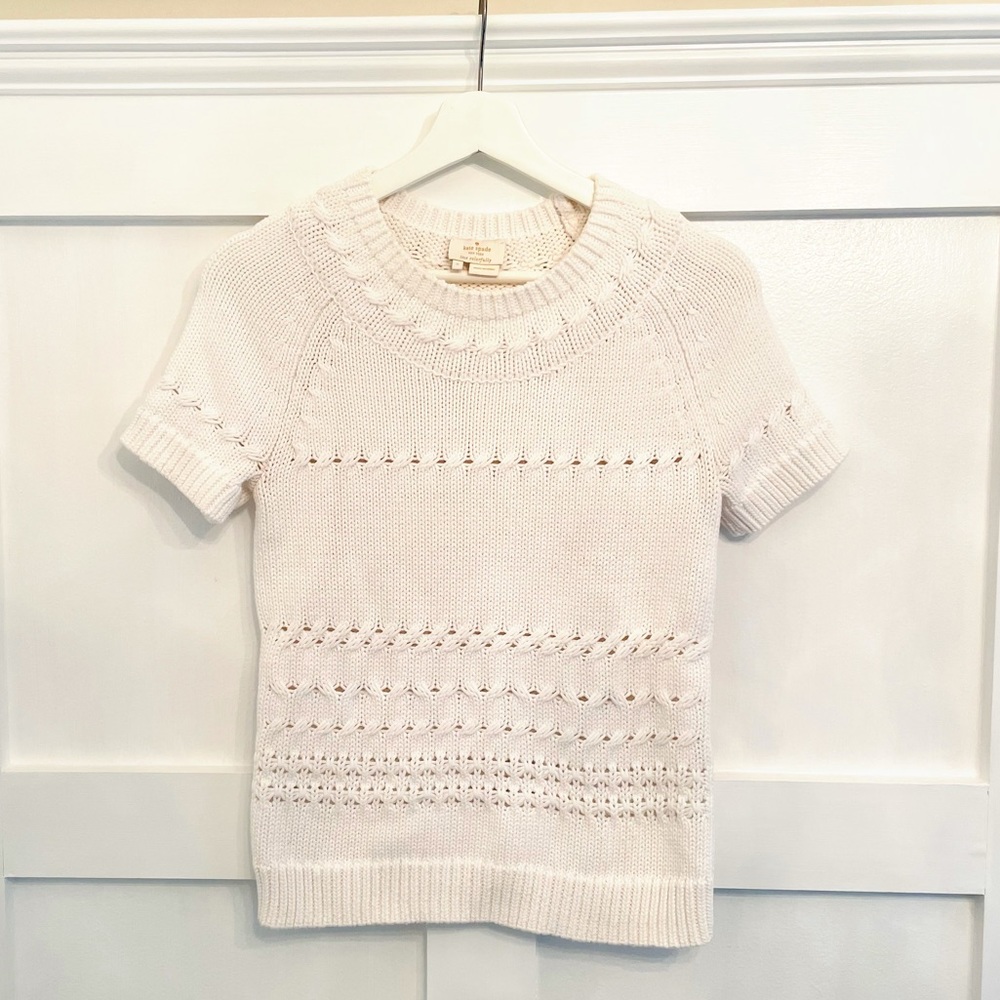 Katie Spade New York Open Stitch Sweater in White